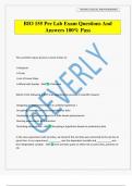 BIO 155 Pre Lab Exam Questions And Answers 100&percnt; Pass