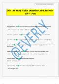 Bio 155 Study Guide Questions And Answers 100&percnt; Pass