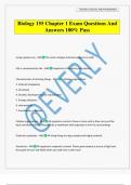 Biology 155 Chapter 1 Exam Questions And Answers 100&percnt; Pass