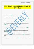 PSU Biol 155 Exam Questions And Answers 100&percnt; Pass