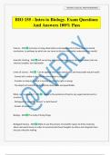 BIO 155 - Intro to Biology&period; Exam Questions And Answers 100&percnt; Pass
