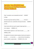 Sprinkler Test 2025&sol;2026 Exam  Questions and Verified Answers &vert;  Already Graded A&plus;