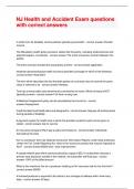 NJ Health and Accident Exam questions with correct answers
