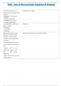 NHA - Line of Service Exam Questions & Answers