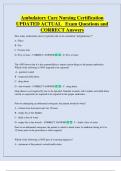 Ambulatory   Bundled Exam Questions WITH  CORRECT Answers