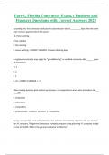 Part-1&comma; Florida Contractor Exam&comma; &lpar;Business and Finance&rpar; Questions with Correct Answers 2025