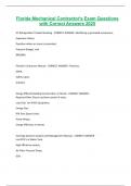 Florida Mechanical Contractor-s Exam Questions with Correct Answers 2025