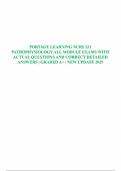 PORTAGE LEARNING NURS 231 PATHOPHYSIOLOGY ALL MODULE EXAMS WITH ACTUAL QUESTIONS AND CORRECT DETAILED ANSWERS &vert; GRADED A&plus; &vert; NEW UPDATE 2025