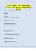 QUIZ - Volatiles ANZCA UPDATED  ACTUAL   Exam Questions and CORRECT  Answers 