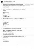Stott Pilates Written Exam&colon;Anatomy and biomechanics questions for Pilates certification &sol;A GRADE