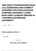 WGU D316 IT FOUNDATIONS EXAM &vert; ALL QUESTIONS AND CORRECT ANSWERS WITH EXPLANATIONS &lpar;VERIFIED ANSWERS&rpar; &vert; LATEST EXAM 2025 &vert; ALREADY GRADED A&plus; &vert; WESTERN GOVERNORS UNIVERSITY
