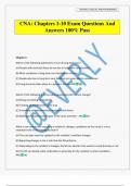 CNA&colon; Chapters 1-10 Exam Questions And Answers 100&percnt; Pass