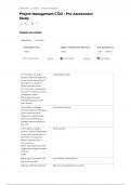 Project Management C722 - Pre-Assessment Study QUESTIONS WITH VERIFIED ANSWERS CORRECTLY