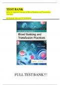 Test Bank For Basic & Applied Concepts of Blood Banking and Transfusion Practices 5th Edition by Paula R&period; Howard&vert;&vert;ISBN NO&colon;10&comma;0323697399&vert;&vert;ISBN NO&colon;13&comma;978-0323697392&vert;&vert;All Chapters Fully Covered&vert;&vert;Complete Guide A&plus;&period;