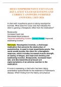 HESI COMPREHENSIVE EXIT EXAM 2025 LATEST EXAM QUESTIONS AND CORRECT ANSWERS &lpar;VERIFIED ANSWERS&rpar; &vert; 2025-2026