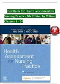 Test Bank For Health Assessment for Nursing Practice&comma; 7th Edition by Susan F Wilson&comma; Jean Foret Giddens All Chapters 1-24 complete newest edition updated 2025