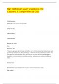 Nail Technician Exam Questions And  Answers&colon; A Comprehensive Quiz