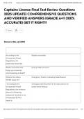 Captains License Final Test Review Questions 2025 UPDATE&vert; COMPREHENSIVE QUESTIONS AND VERIFIED ANSWERS &vert;GRADE A&plus;&excl;&excl; &lpar;100&percnt; ACCURATE&rpar; GET IT RIGHT&excl;&excl;