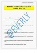 EDF6225 Final Exam Questions And Answers 100&percnt; Pass