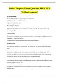 Barbri Property Exam Questions With 100% Verified Answers!!
