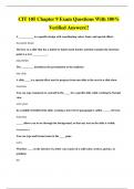 CIT 105 Chapter 9 Exam Questions With 100&percnt; Verified Answers&excl;&excl;