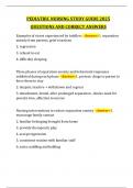 PEDIATRIC NURSING STUDY GUIDE 2025 QUESTIONS AND CORRECT ANSWERS