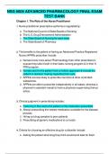 NSG 6005 ADVANCED PHARMACOLOGY FINAL EXAM TEST BANK