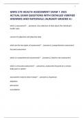 GNRS 578 HEALTH ASSESSMENT EXAM 1 2025 ACTUAL EXAM QUESTIONS WITH DETAILED VERIFIED ANSWERS AND RATIONALE &sol;ALREADY GRADED A&plus;