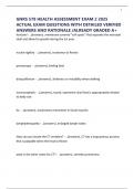 GNRS 578 HEALTH ASSESSMENT EXAM 2 2025 ACTUAL EXAM QUESTIONS WITH DETAILED VERIFIED ANSWERS AND RATIONALE &sol;ALREADY GRADED A&plus;
