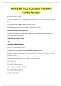 MMET 207 Exam 2 Questions With 100&percnt; Verified Answers&excl;&excl;