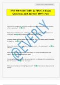 FNP 590 MIDTERM & FINALS Exam Questions And Answers 100&percnt; Pass