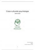 Samenvatting cross-culturele psychologie
