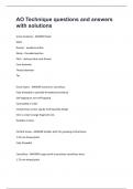 AO Technique questions and answers with solutions
