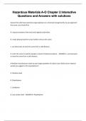 Hazardous Materials A-O Chapter 2 Interactive Questions and Answers with solutions