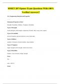 MMET 207 Opener Exam Questions With 100&percnt; Verified Answers&excl;&excl;