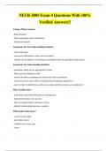 NEUR 3001 Exam 4 Questions With 100&percnt; Verified Answers&excl;&excl;