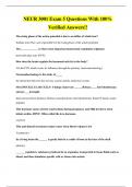 NEUR 3001 Exam 5 Questions With 100&percnt; Verified Answers&excl;&excl;