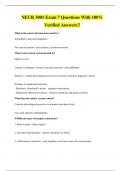 NEUR 3001 Exam 7 Questions With 100&percnt; Verified Answers&excl;&excl;
