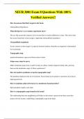 NEUR 3001 Exam 8 Questions With 100&percnt; Verified Answers&excl;&excl;