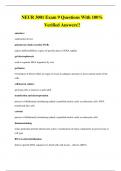 NEUR 3001 Exam 9 Questions With 100&percnt; Verified Answers&excl;&excl;