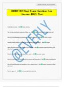 HORT 203 Final Exam Questions And Answers 100&percnt; Pass