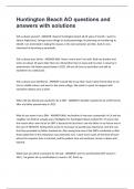 Huntington Beach AO questions and answers with solutions