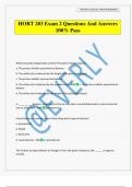 HORT 203 Exam 2 Questions And Answers 100&percnt; Pass