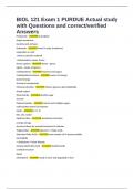 BIOL 121 Exam 1 PURDUE Actual study with Questions and correct&sol;verified Answers
