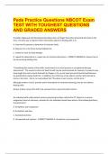 Peds Practice Questions NBCOT Exam  TEST WITH TOUGHEST QUESTIONS  AND GRADED ANSWERS
