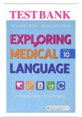 Test Bank For Exploring Medical Language 10th Edition by Myrna LaFleur Brooks&vert;&vert;ISBN NO&colon;10&comma;0323396453&vert;&vert;ISBN NO&colon;13&comma;978-0323396455&vert;&vert;All Chapters 1-16 Fully Covered&vert;&vert;COMPLETE GUIDE A&plus;&period;