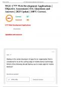 WGU C777 Web Development Applications &vert; Objective Assessment &vert; OA &vert; Questions and Answers &vert; 2025 Update &vert; 100&percnt; Correct&period;