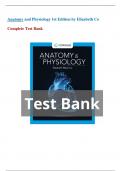 Anatomy and Physiology 1st Edition by Elizabeth Co Complete Test Bank