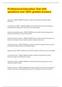 Professional Education Test with  questions and 100&percnt; graded answers