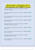 AHE 110 TEST 1 UPDATED ACTUAL    Exam Questions and CORRECT Answers 